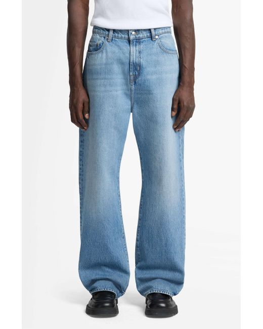 7 For All Mankind Blue Wide Leg Mason for men
