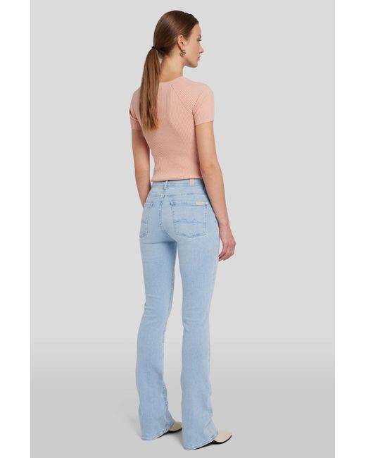 7 For All Mankind Blue Bootcut Slim Illusion Arise