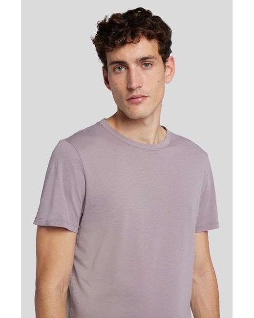 7 For All Mankind Purple Featherweight Tee Cotton Mauve for men