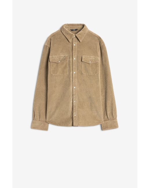 7 For All Mankind Natural Overshirt In Corduroy for men