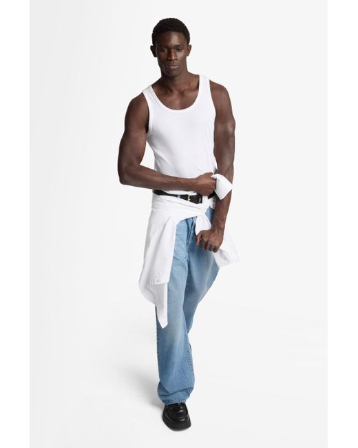 7 For All Mankind Blue Wide Leg Mason for men