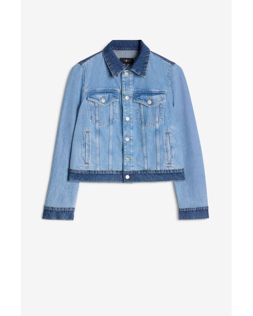 7 For All Mankind Blue Adi Trucker