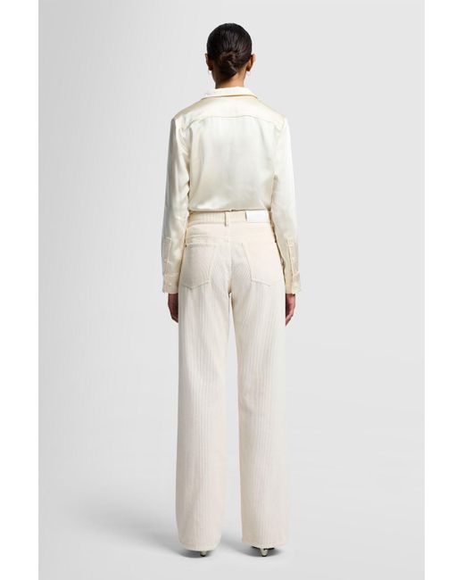 7 For All Mankind White Tess Trouser Wide Corduroy EGGSHELL