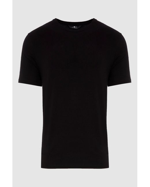 7 For All Mankind Blue T-shirt Luxe Performance Black for men