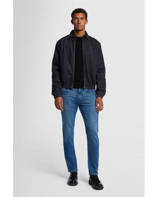 7 For All Mankind Blue Slimmy Tapered In Luxe Performance for men