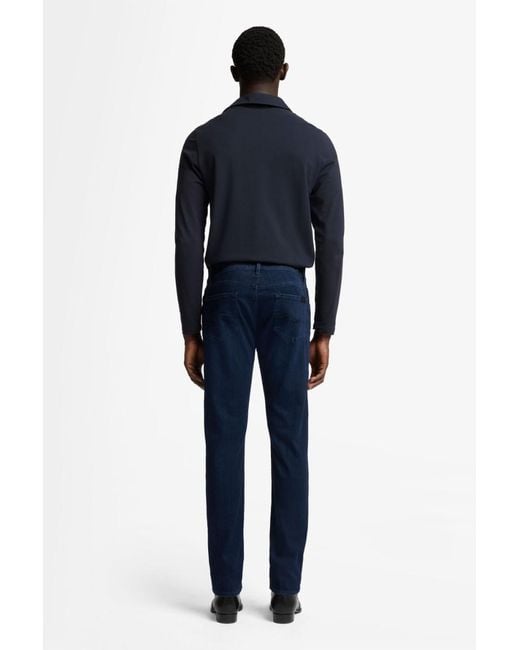 7 For All Mankind Blue Slimmy Tapered In Luxe Performance for men