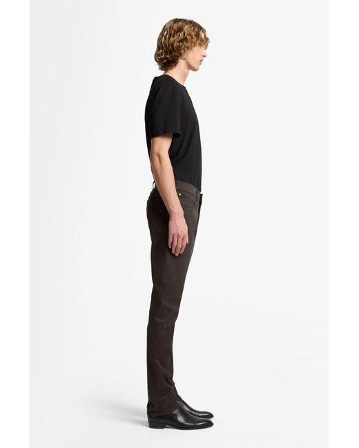 7 For All Mankind Black Slimmy In Melange Twill for men