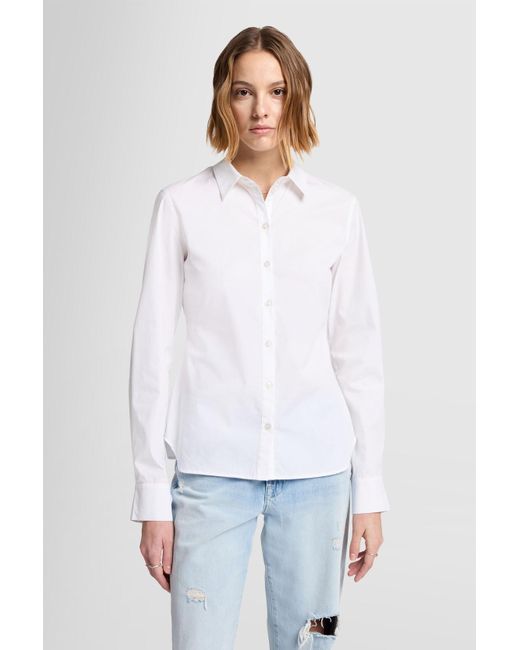 7 For All Mankind Tied Shirt Cotton White for men