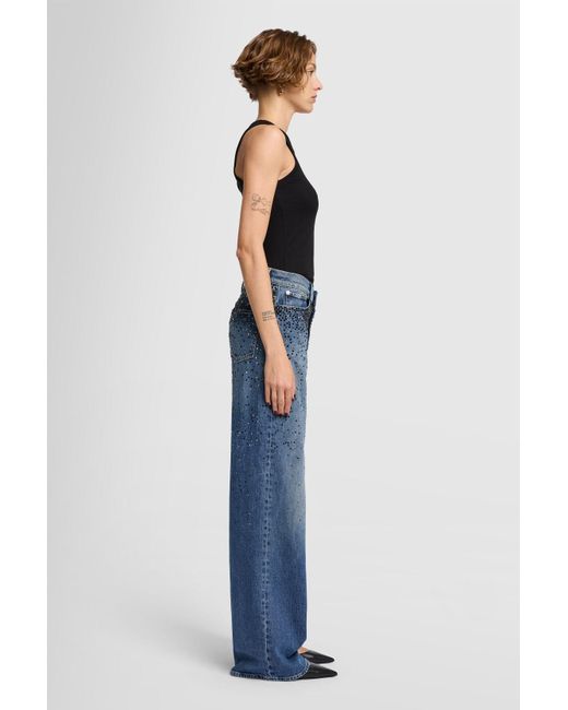 デニム・ジーパン 7 For All Mankind Low Slung Wide Leg Candy With Faded 7 For All Mankind Low Slung Wide Leg Candy With Faded