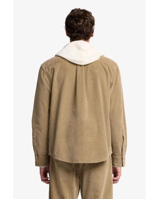 7 For All Mankind Natural Overshirt In Corduroy for men
