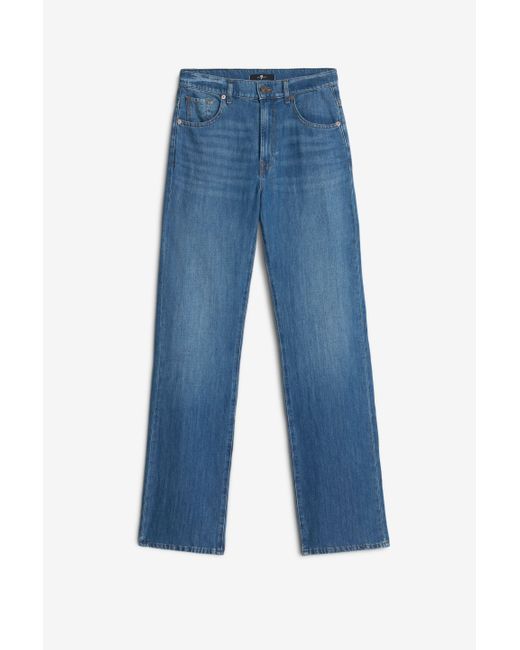 7 For All Mankind Blue Tess Trouser Indigo Linen Phoenix