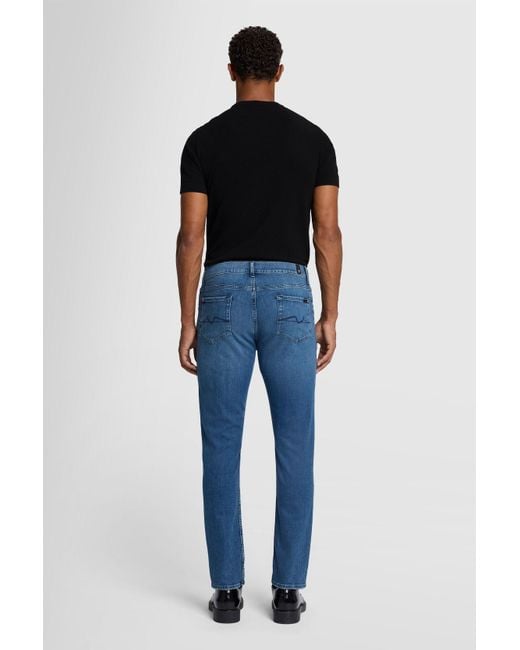 7 For All Mankind Blue Slimmy Tapered In Luxe Performance for men