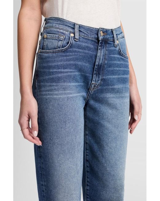 7 For All Mankind Blue Malia Luxe Vintage Love Affair