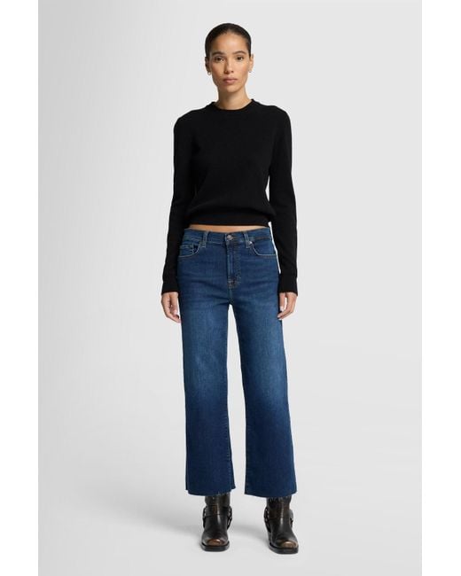 7 For All Mankind Blue Cropped Alexa Freesia