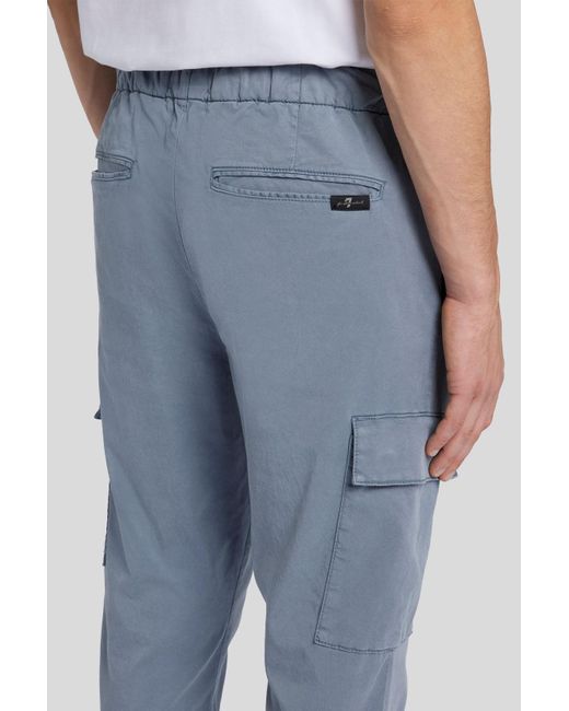 7 For All Mankind Cargo JOGGER Colored Dusty Blue for men