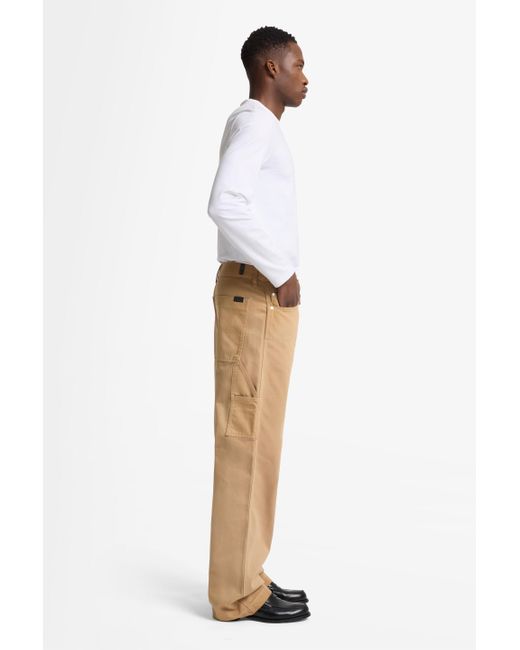 7 For All Mankind Natural Utility Wide Leg Twill Beige