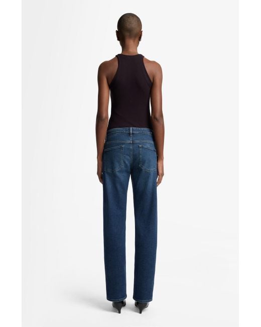 7 For All Mankind Blue Calie Straight Luxe Vintage Cisco