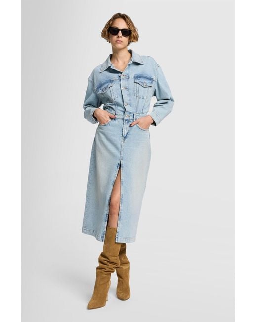 7 For All Mankind Blue Relaxed Dress Sahara