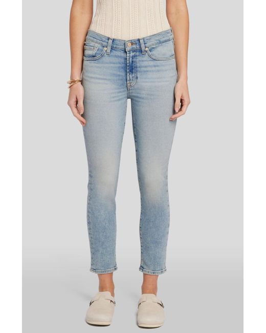 7 For All Mankind Blue Roxanne Ankle Luxe Vintage Desert Sky