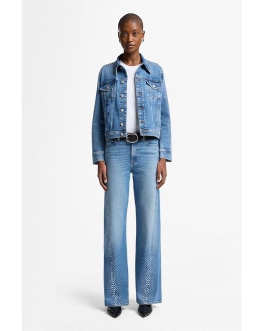 7 For All Mankind Blue Twisted Lotta Luxe Vintage Love Soul
