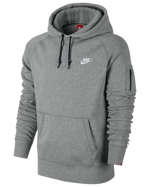 Nike Gray Aw77 Fleece Hoodie for men