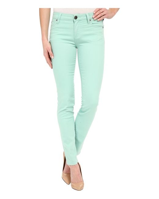 Kut From The Kloth Green Diana Skinny Jeans In Mint