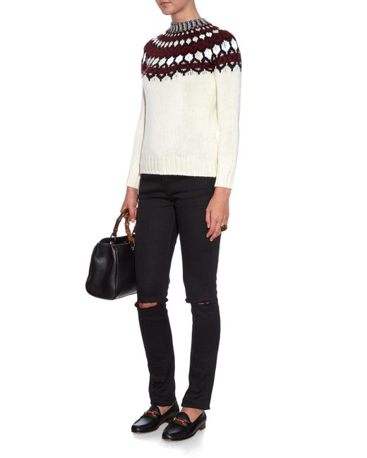 Gucci Horsebit And Web Leather Loafers 