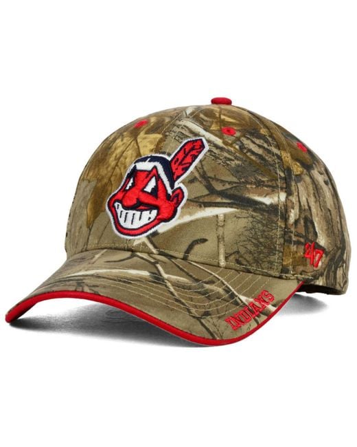 47 Brand Green Cleveland Indians Real Tree Frost Cap for men