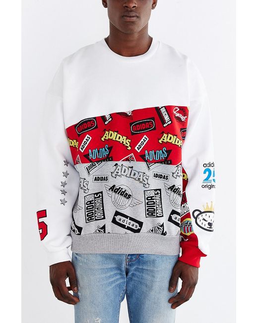 Adidas White Originals X Nigo Jams Blocked Sweatshirt for men