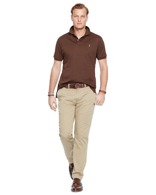 Polo Ralph Lauren Big And Tall Pima Soft-touch Polo Shirt in Brown for Men  | Lyst