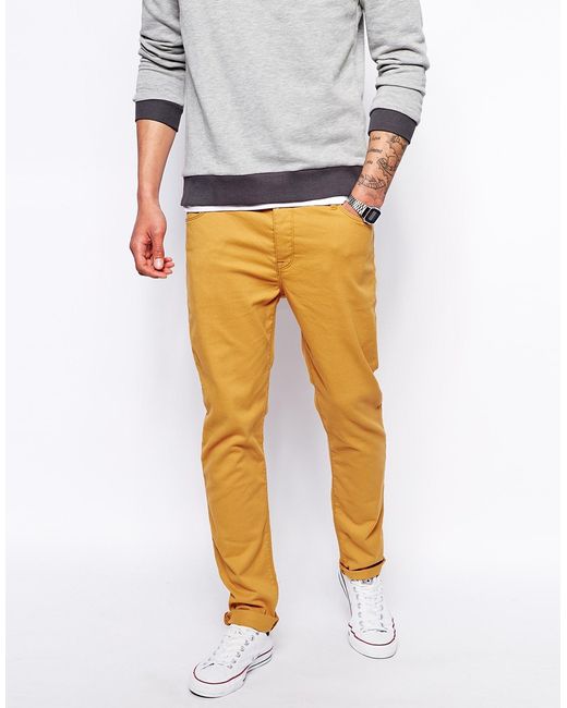 ASOS Yellow Skinny Jeans for men