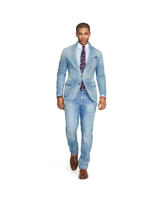 Polo Ralph Lauren Blue Morgan Denim Suit for men