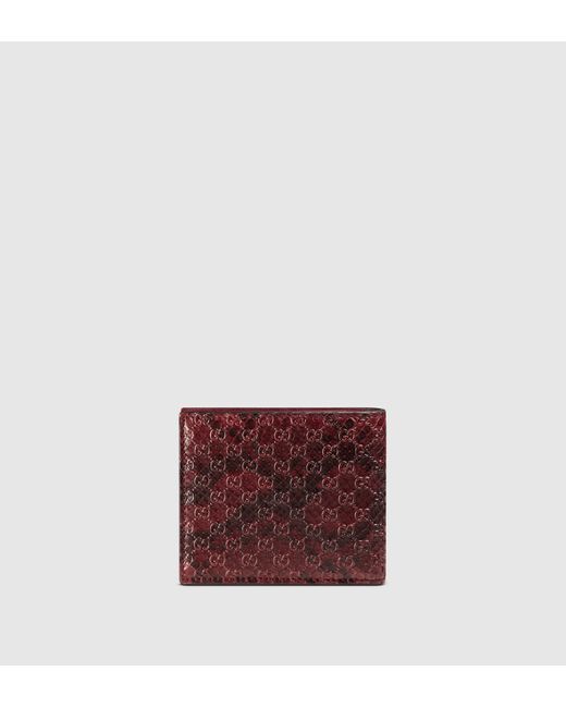 Gucci Red Python Bi-fold Wallet for men