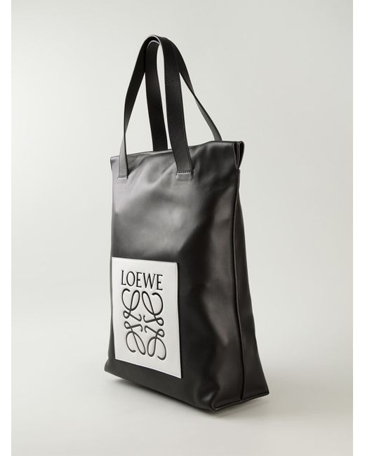 Loewe Black Logo Shopping Tote