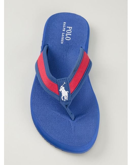 Polo Ralph Lauren Almer Flip-Flops in Blue for Men | Lyst