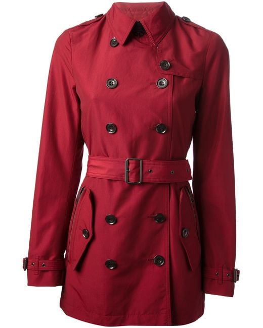 Burberry Brit Brookesby Trench Coat Red | Lyst