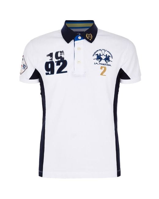 La Martina White Santiago 1992 Polo Shirt for men