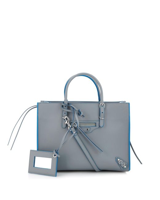 Balenciaga Papier A6 Zip-Around Leather Cross-Body Bag in Gray | Lyst
