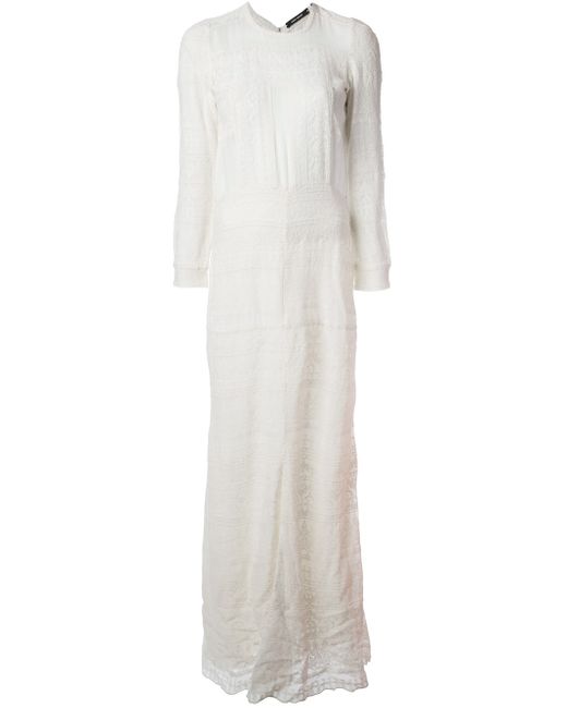 Isabel Marant Lace Maxi Dress in White | Lyst