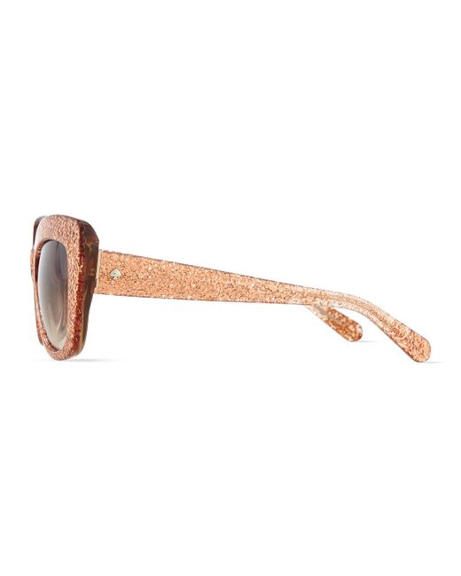 Kate spade Ursula Glitter Cateye Sunglasses in Pink (rose) Save 37