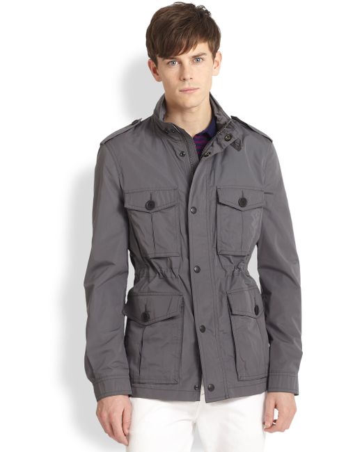 Burberry Brit Packable Field Jacket in Gray for Men | Lyst