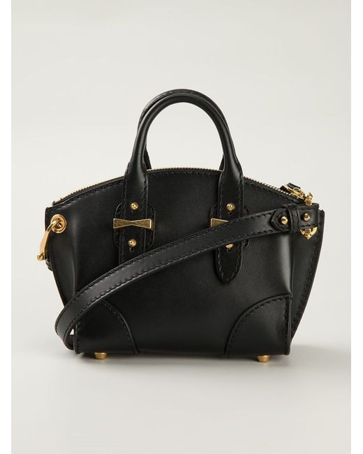 Alexander McQueen Black Mini Legend Leather Cross-Body Bag