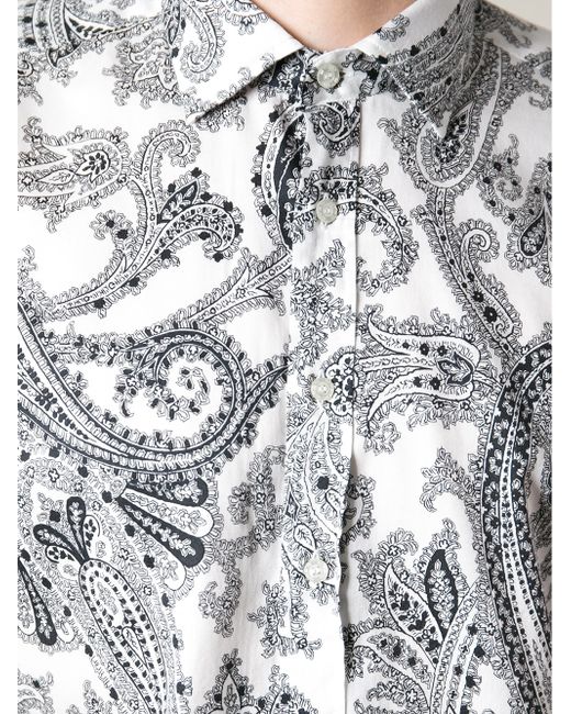 Etro Paisley Print Shirt in White 