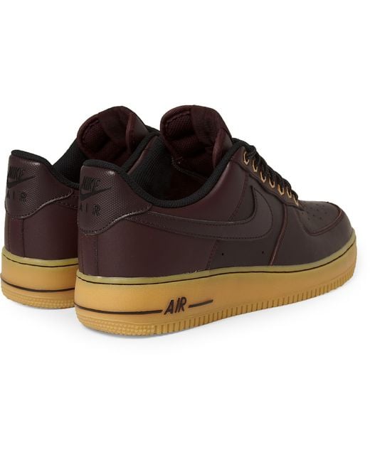 Nike Air Force 1 Leather Sneakers in Brown for Men Lyst