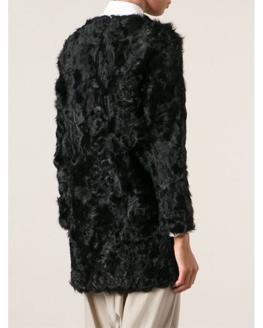 Curly lamb fur coats clearance