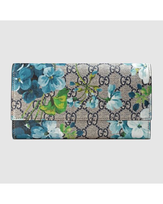 Gucci Gg Blooms Continental Wallet in Floral (GG supreme) | Lyst
