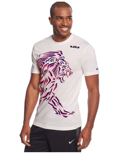 Nike White Lebron Lion T-Shirt for men