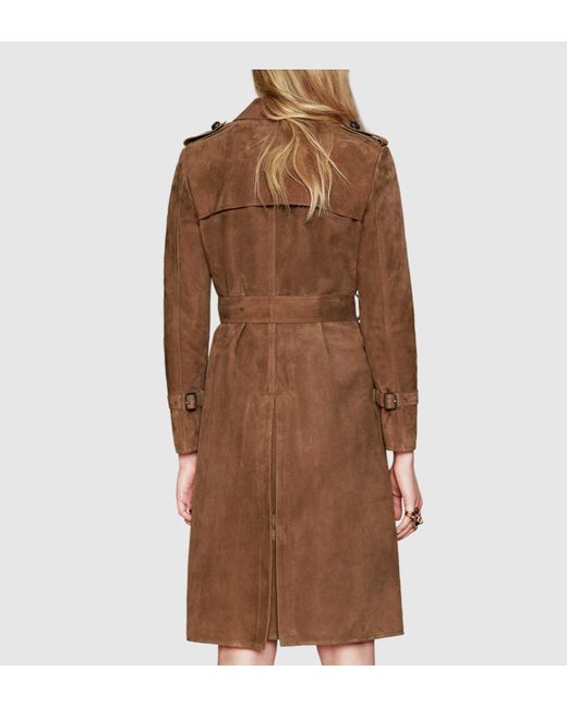 Trench coat Gucci Brown size 38 IT in Cotton - 23660322
