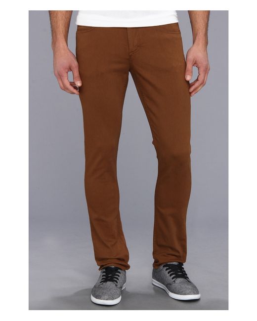 Vans V76 Skinny Colored Denim in Brown 