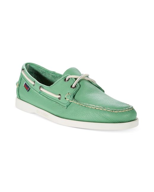 Sebago Docksides Boat Shoes in Green for Men | Lyst